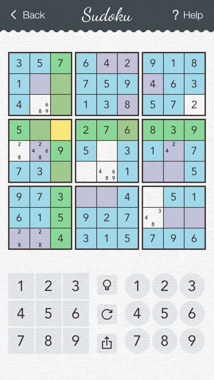 Sudoku 2 - japanese logic puzzle game with board of number squares