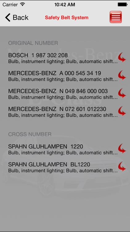 Autoparts Mercedes-Benz E-class