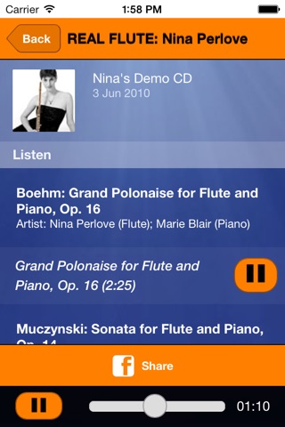 REAL FLUTE: Nina Perlove screenshot 4