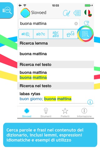 Italian <-> Lithuanian Slovoed Compact talking dictionary screenshot 2