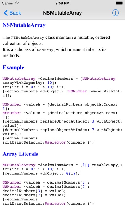 Objective C Reference