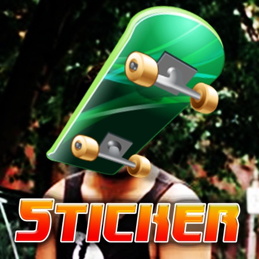 Skateboard Surfing Sticker - Edit Pictures with Lovely Photo Stickers Editor