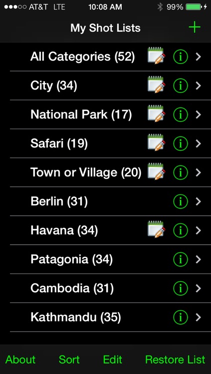 My Shot Lists for Travel screenshot-4