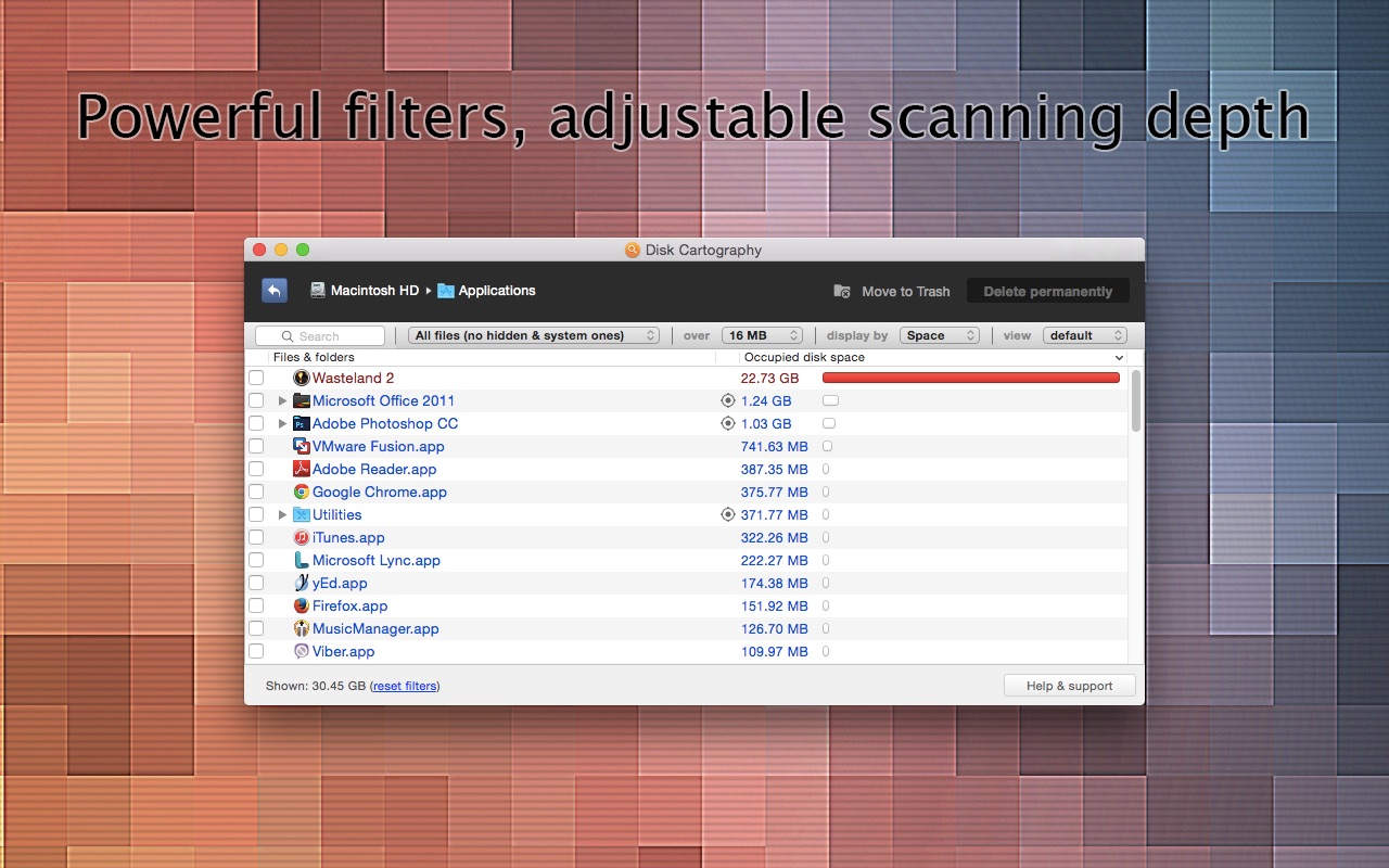 Screenshot do app Disk Cartography - clever disk space analyzer