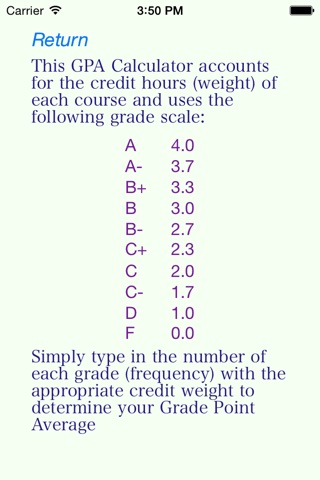 GPA-Calc screenshot 2