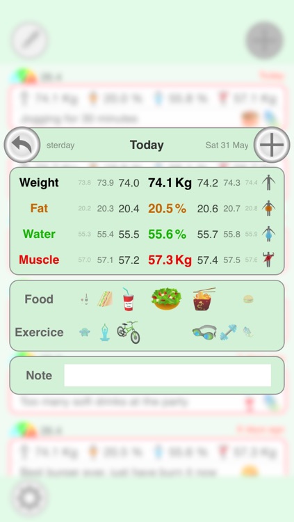 Body Graph - weight, fat, water & muscle tracking screenshot-3