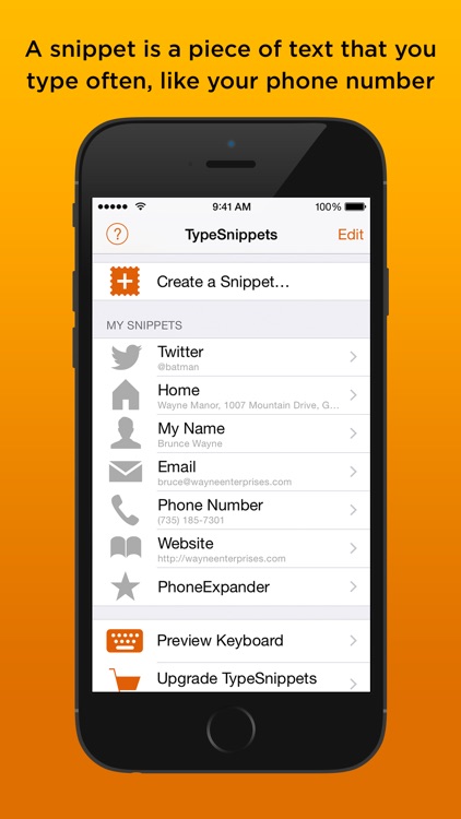 TypeSnippets — The Keyboard that types for You.