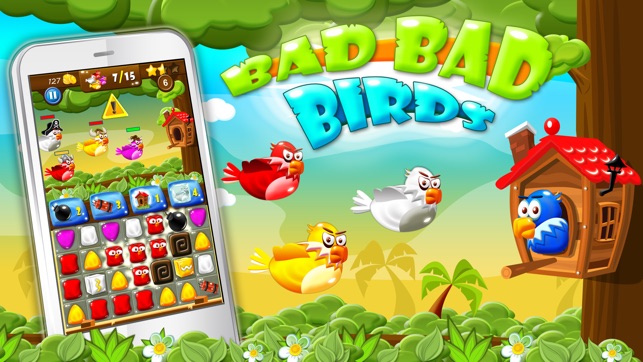 Bad Bad Birds - Puzzle Defense Free: Innovative Cartoon Game(圖2)-速報App