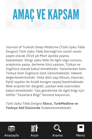 JTSM - Journal of Turkish Sleep Medicine - Türk Uyku Tıbbı Dergisi screenshot 3