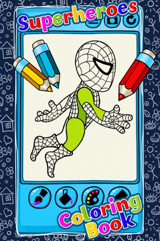 Superheroes Coloring Book Pro screenshot 2
