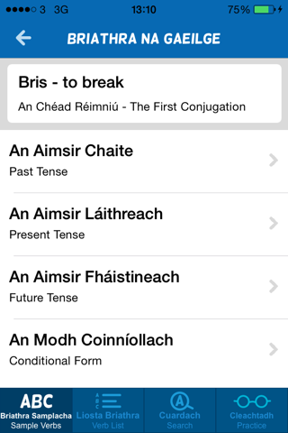 Briathra na Gaeilge screenshot 3