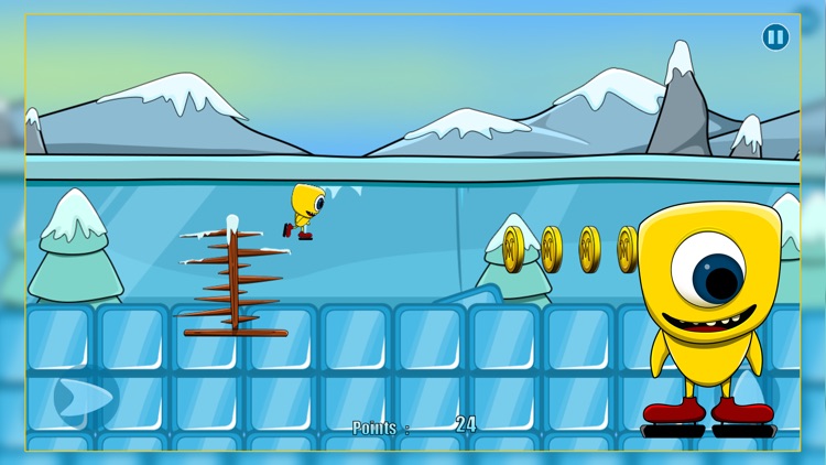 Ice Skating Creature : The Winter Cute Monster Coin Race - Free screenshot-4