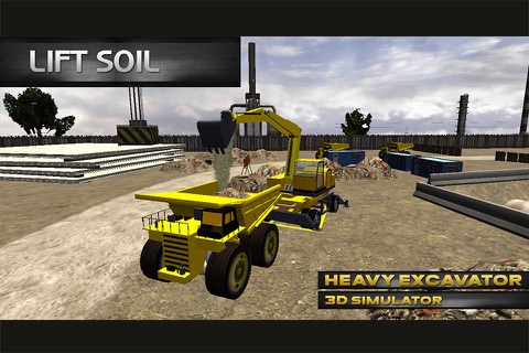 Heavy excavator simulator : Awesome construction crane parking challenge for kids and teens screenshot 3