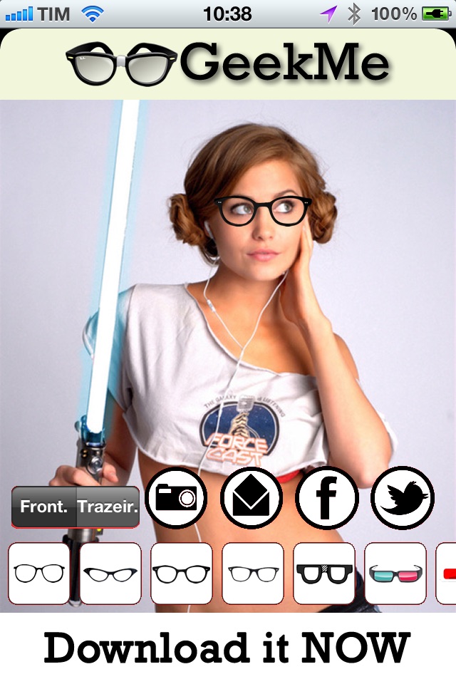 Geek Me - Geekfy yourself! Augmented Reality to add funny Geek Glasses screenshot 3