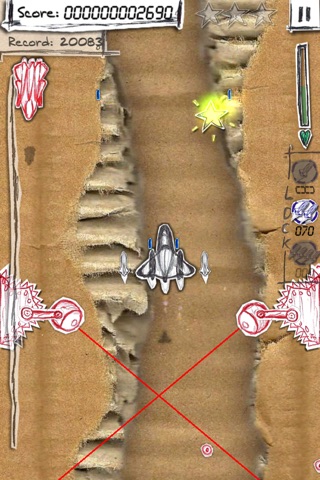 Shock-X. Lite - Space shooter wars paper screenshot 3
