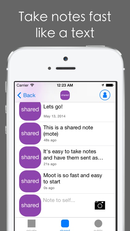 moot app - social notes