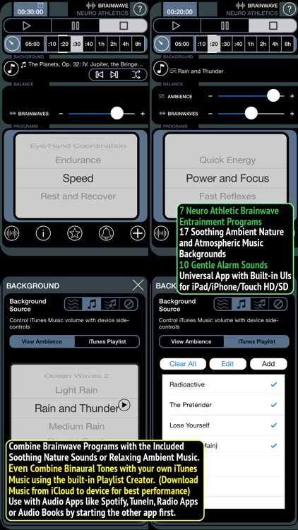 Brain Wave Neuro Athletic Trainer - 7 Advanced Binaural Brainwave Entrainment Fitness Programs
