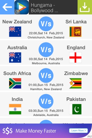 Cricket Worldrcup 2015 Live Scorecard screenshot 4