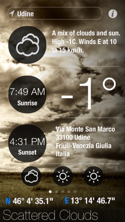 Sunrise PRO - GPS Sunrise and Sunset calculator, with altimeter and weather