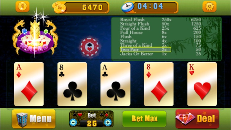 Ace Video Poker Mega World Casino Version - Bet & Win Big!