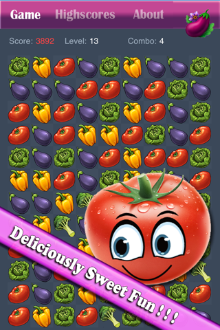 Vegetable Blast Mania - smash hit farm vegetable crush heroes game free screenshot 3