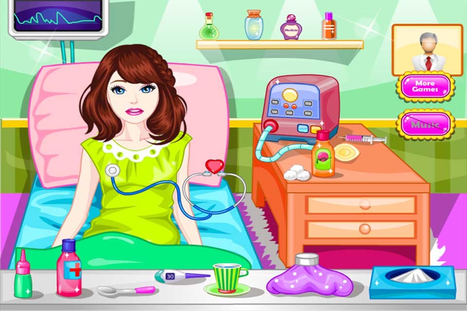 Sick Girl & Flu Girl - Treatment Game screenshot 3