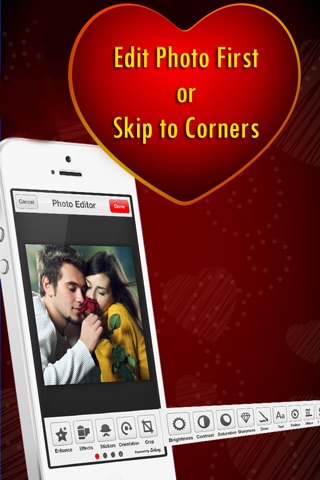 Corner My Photos - Valentines Edition - Add beautiful romantic and heartfelt photo corners to your pictures screenshot 3