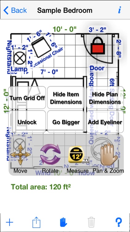 Home Design DIY Interior Room Layout Space Planning & Decorating Tool - Mark On Call for iPhone