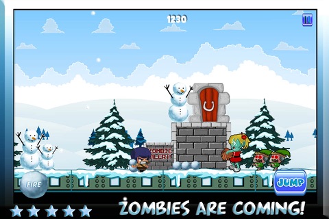` Afro Christmas Snow Fight - Jump & Kill Zombies by throwing Snowball Survival Edition screenshot 2