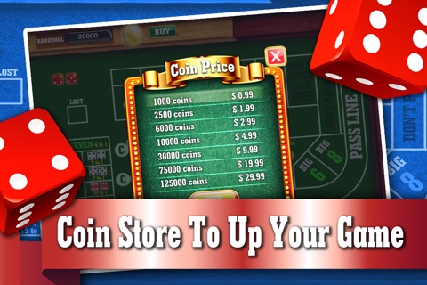 Atlantic City Craps Table FREE - Addicting Gambler's Casino Table Dice Game screenshot 3