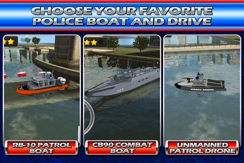 Boat Game Police & Navy Ship 3D Emergency Parking screenshot 3