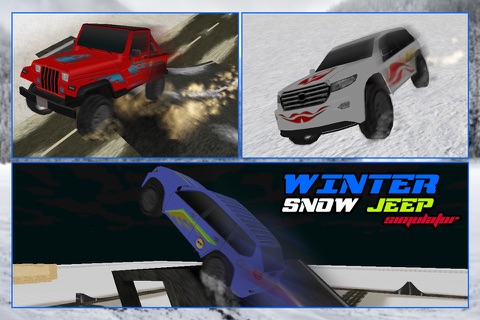 4x4 Crazy Snow Jeep Simulator 3D screenshot 3