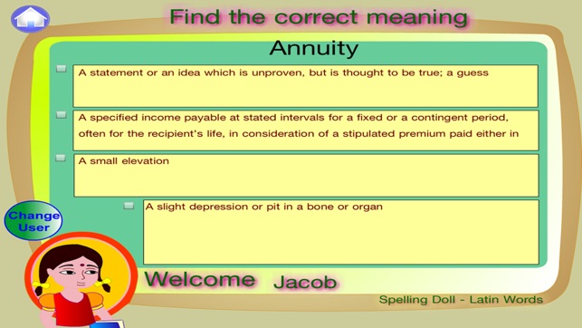 Spelling Doll English Words From Anglo Saxon Vocabulary Quiz(圖2)-速報App