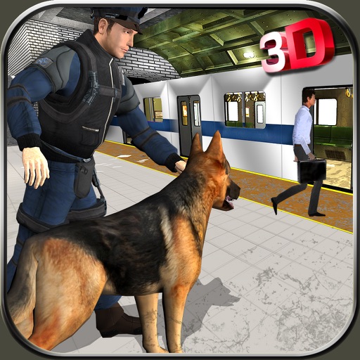 Police Dog Subway Criminals Icon