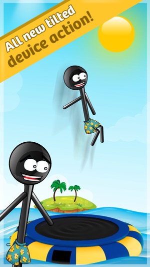 Stickman Water Trampoline FREE - Flippin