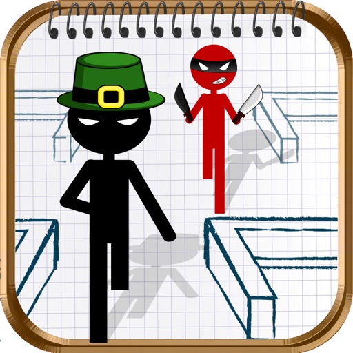 A Super Stick-Man Scary Maze Runner : Fleeing Knife Fighting Red Stickmen FREE icon