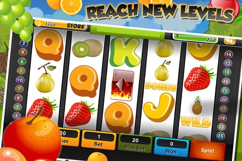 ' A Slots Of Fresh Fruit Play Free Best Old Heart to Wizard Bonus Slot Machine screenshot 2