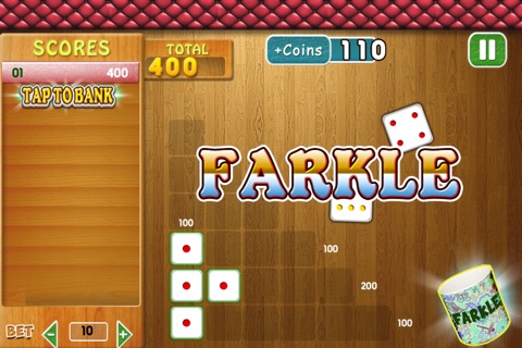 1 vs 1 Casino Farkle Blitz - good Vegas dice betting game screenshot 2