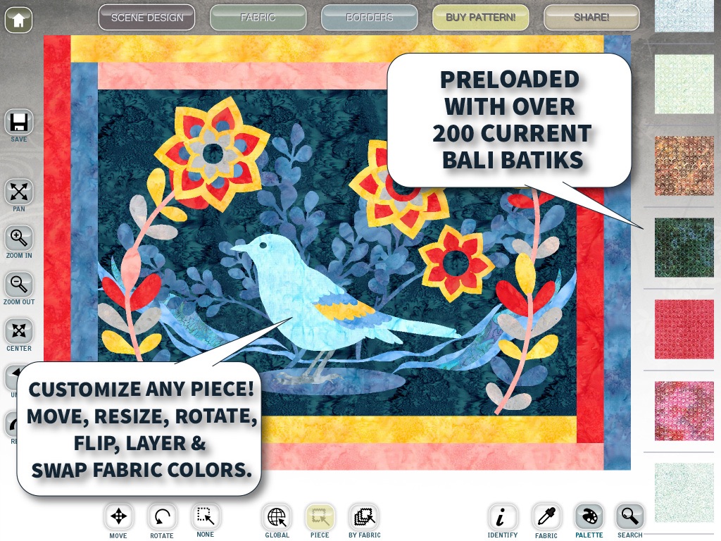 Quilt Fusion - Design & Print Art Quilt Patterns screenshot 2