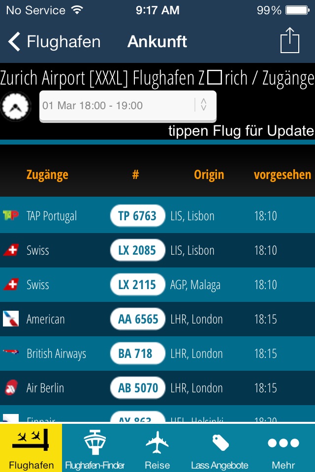 Zurich Airport (ZRH) + radar screenshot 3