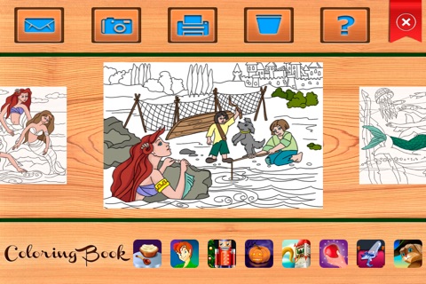 The Little Mermaid. Coloring book for children screenshot 2