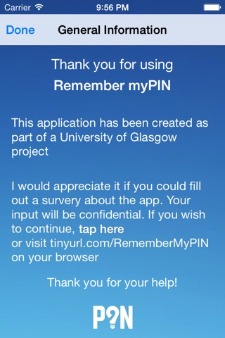 Remember myPIN screenshot 3