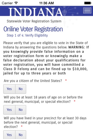 Indiana Voters screenshot 2