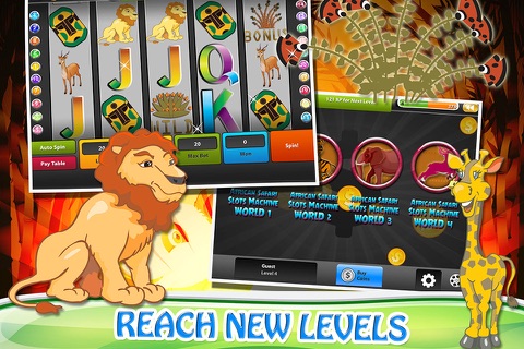 “AA African Safari Video Slots: Play Free Vegas Style Cosmic wildlife Casino MonsuMachine screenshot 2