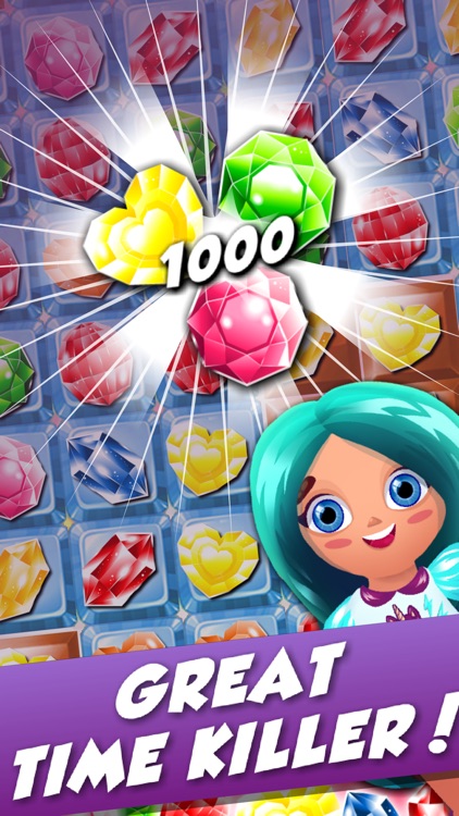 Jewel's Blast Match-3 - diamond game and kids digger's mania hd free screenshot-3