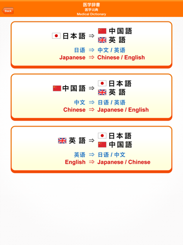 Medi Pass Chinese・English・Japanese medical dictionary for iPad screenshot 4