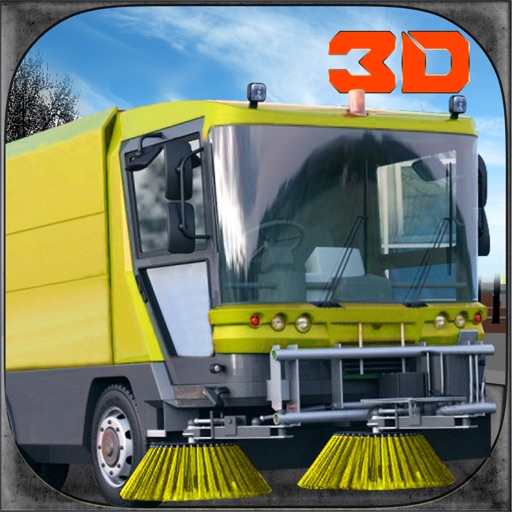 City Garbage Truck Simulator 3D – Drive trash vehicle & digger crane to sweep the roads iOS App