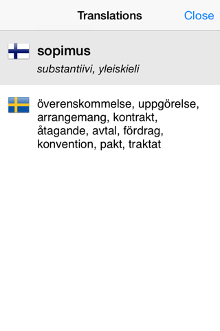 Suomi - ruotsi - suomi sanakirja screenshot 3