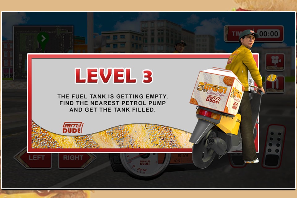 3D Burger Boy Simulator - Crazy motor bike rider and delivery bikers riding simulation adventure game screenshot 4
