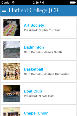 Hatfield College JCR screenshot 3
